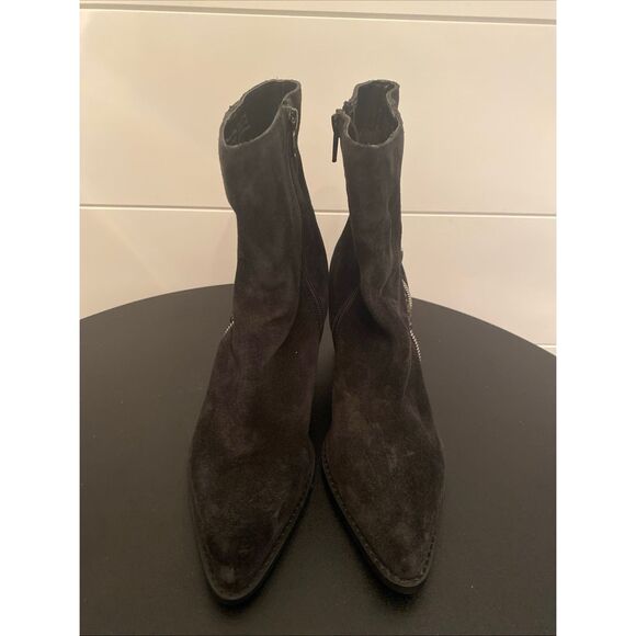 Bos. & cO. Tallon Bootie In Black Suede Size 7 New Without Box Never Worn - Picture 3 of 9